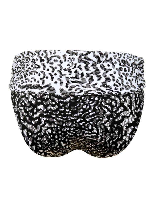 Pour Moi Mixology Fold Over Bikini Brief Black/White