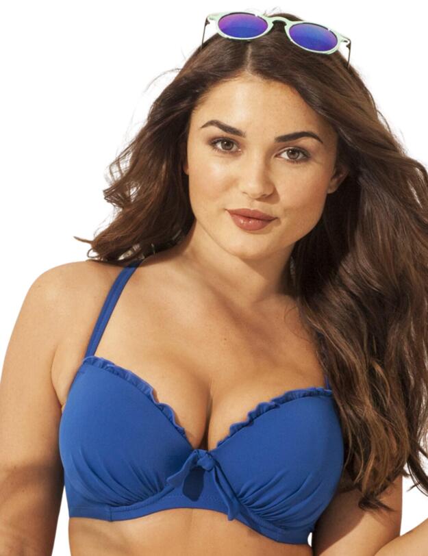 Pour Moi Pool Party Padded Underwired Bikini Top Blue