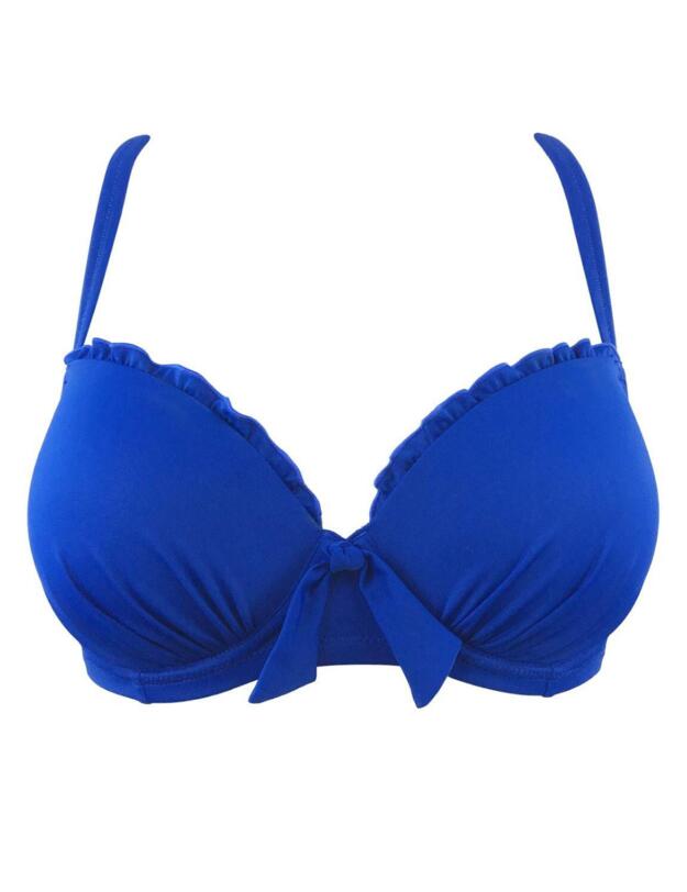 Pour Moi Pool Party Padded Underwired Bikini Top Blue