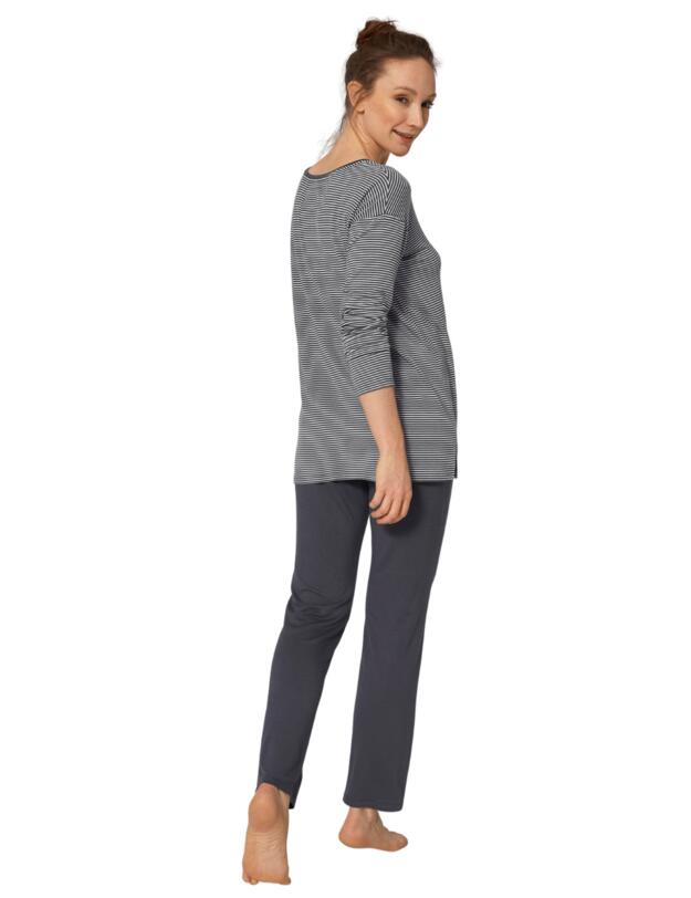 Triumph Stripes Two Piece Night Set Pebble Grey 
