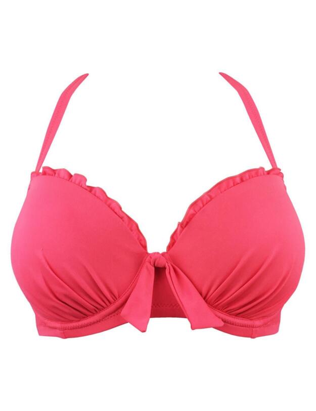  Pour Moi Pool Party Padded Underwired Bikini Top Coral