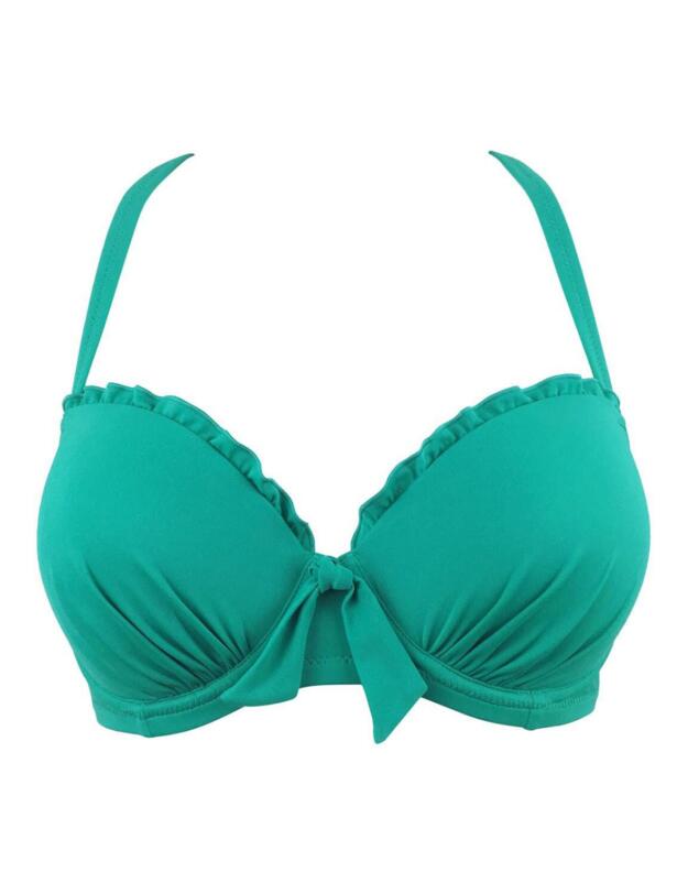Pour Moi Pool Party Padded Underwired Bikini Top Green