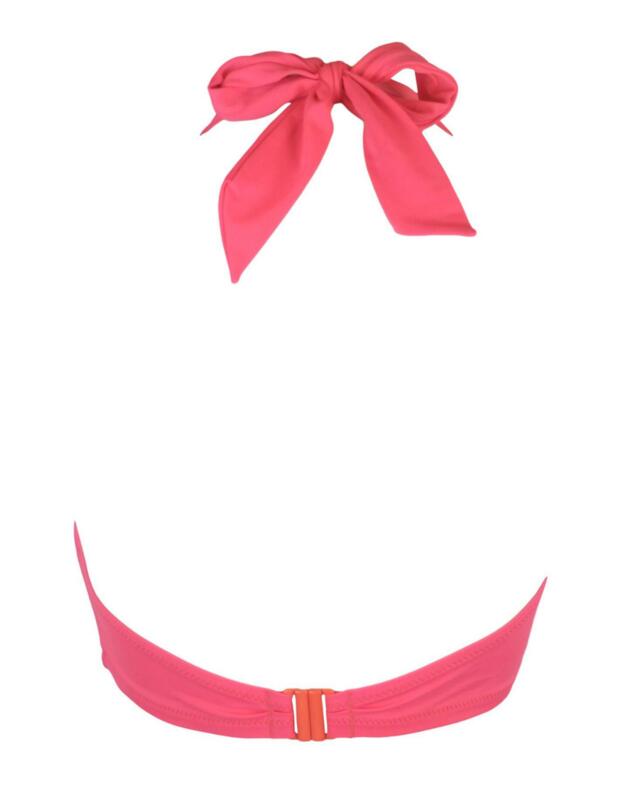 Pour Moi Pool Party Halter Bikini Top Coral