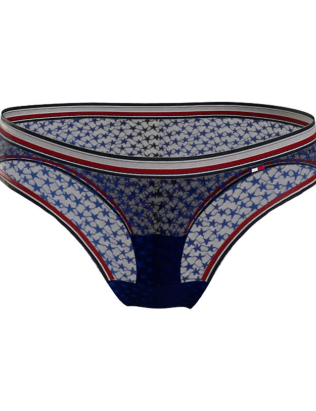 Tommy Hilfiger Sheer Stripe Hipster Brief Curve Desert Sky