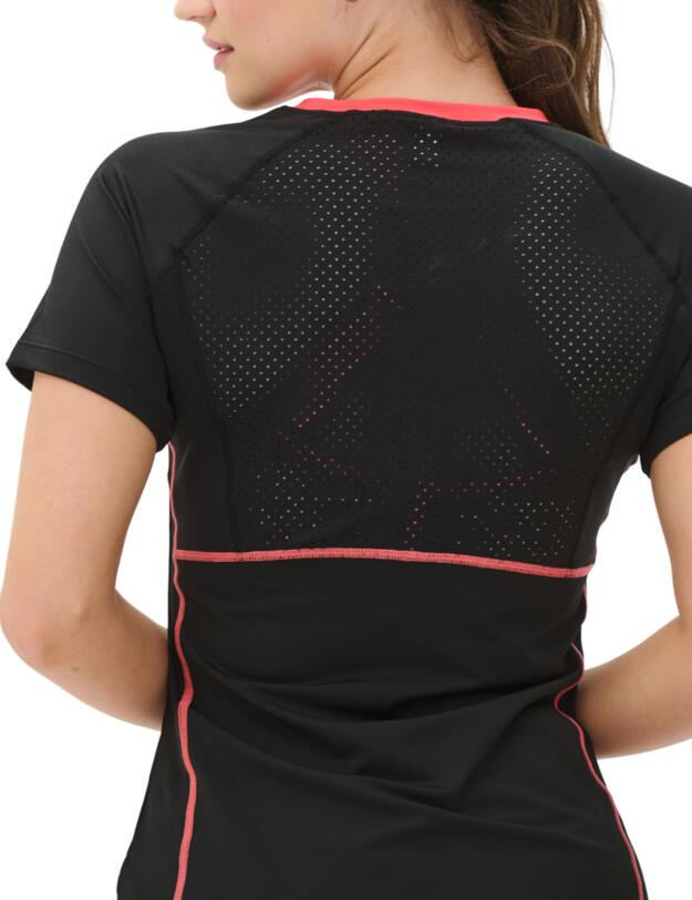 Pour Moi Energy Short Sleeved Top Black/Coral