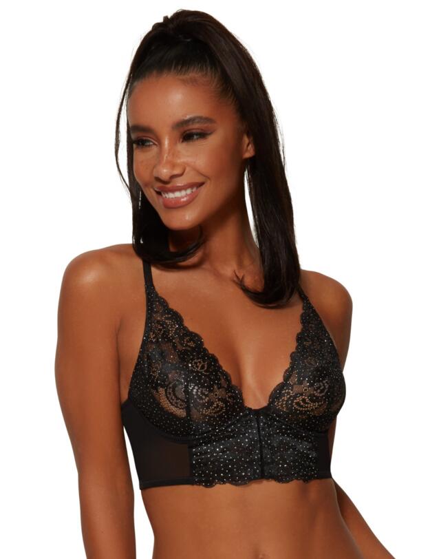 Gossard Glitter Deep V Bralette Black