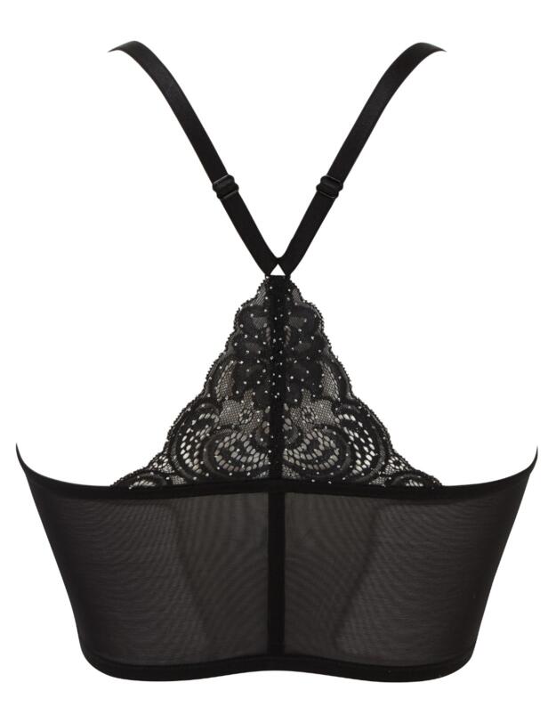 Gossard Glitter Deep V Bralette Black