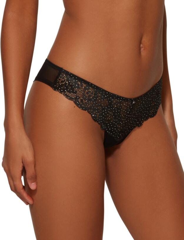 Gossard Glitter Brazilian Brief Black