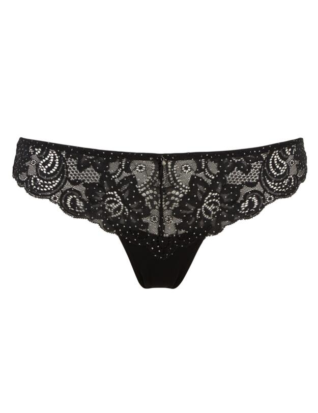 Gossard Glitter Brazilian Brief Black