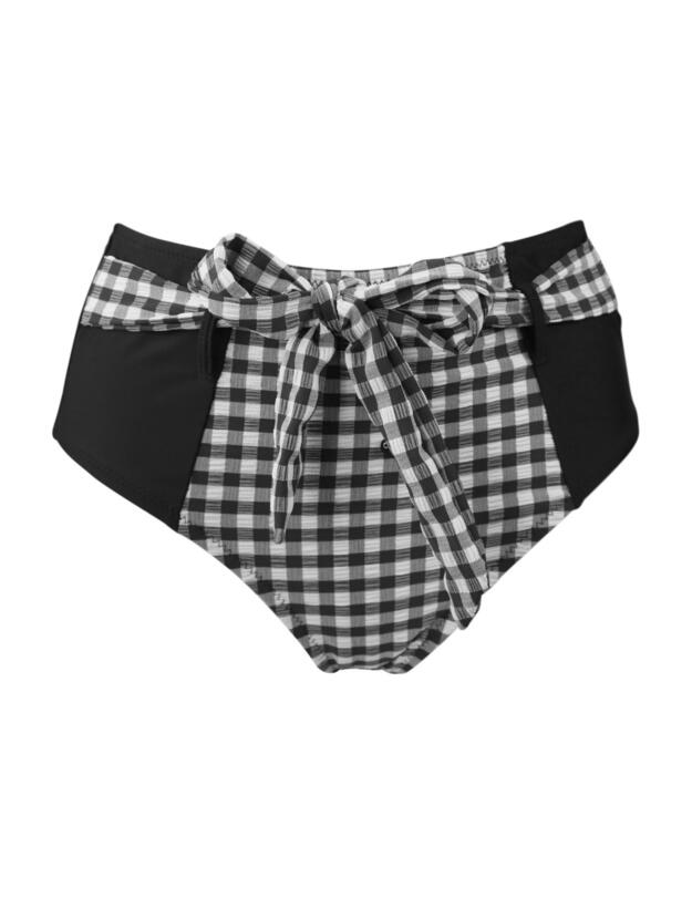  Pour Moi Checkers Control Bikini Briefs Black/White