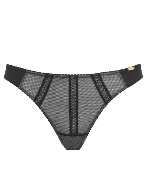 Gossard Shadow Mesh Mini Brief Black 