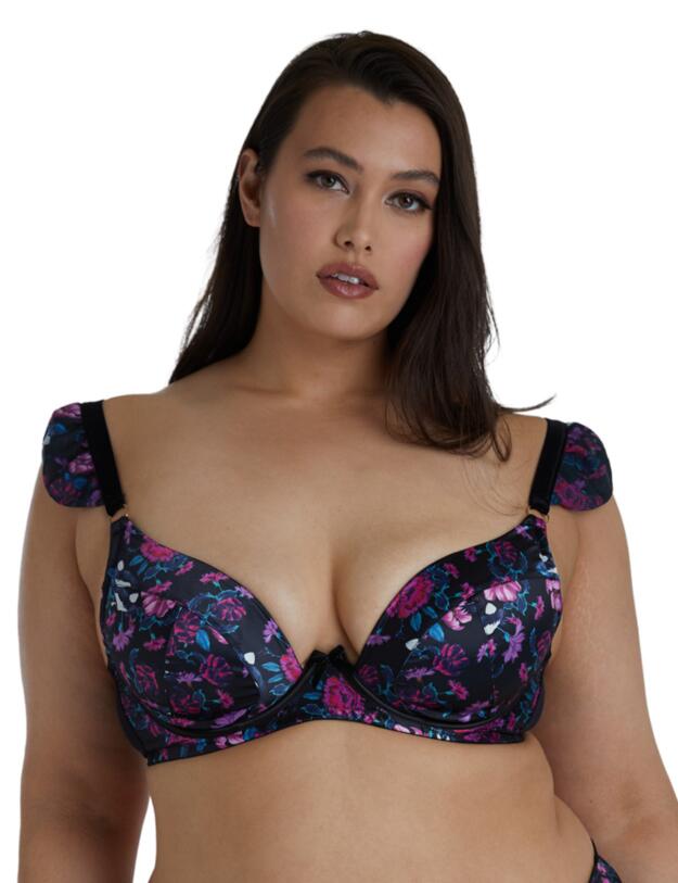 Playful Promises Noriko Plunge Bra Crane Print 