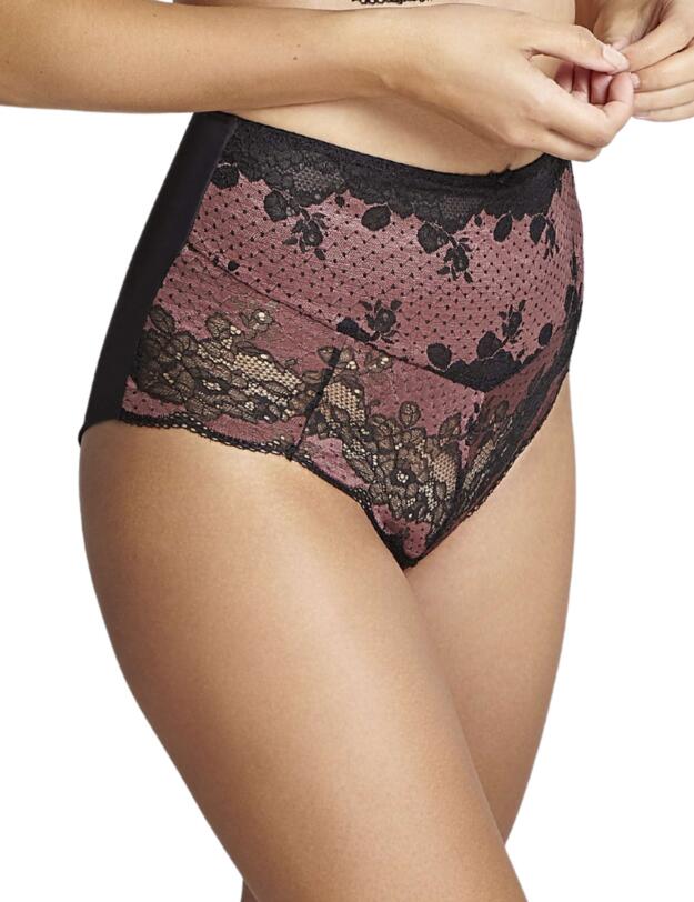 Panache Clara High Waist Brief Black/Fig