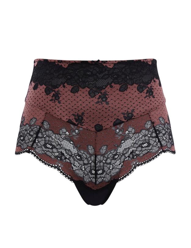 Panache Clara High Waist Brief Black/Fig