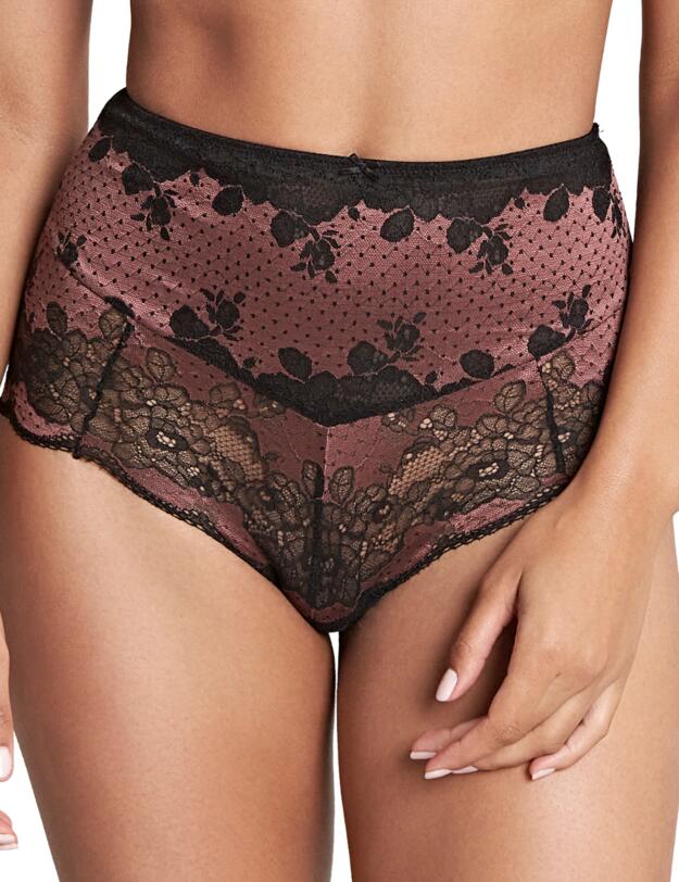 Panache Clara High Waist Brief Black/Fig