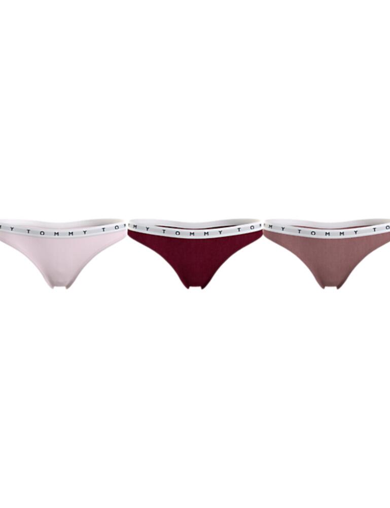 Tommy Hilfiger Tommy Cotton Thong (3PK) Pale Pink/Deep Rouge/Mineralize