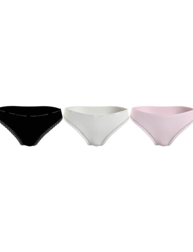 ommy Hilfiger Hilfiger Lace Briefs (3PK) Black/Ivory/Pale Pink
