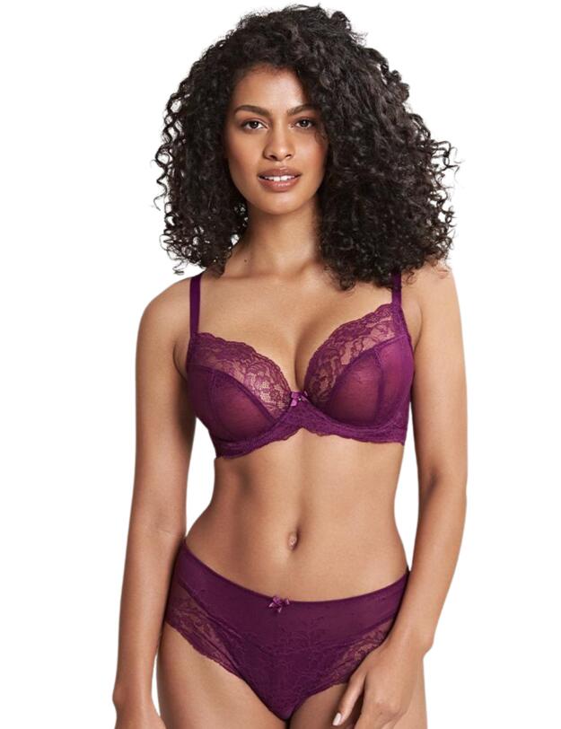 9396 Panache Ana Plunge Bra  - 9396 Damson 