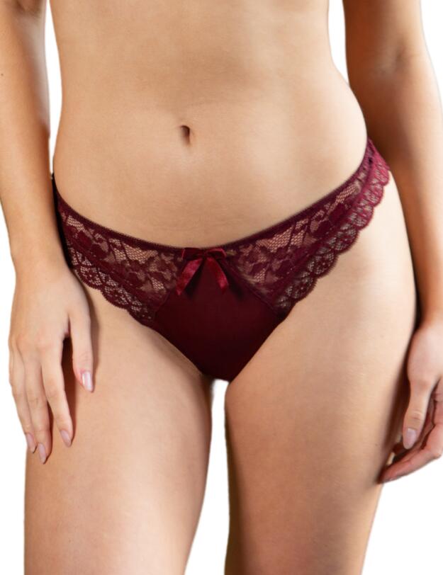 Pour Moi Rebel Brazilian Brief Black Cherry