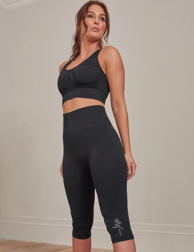 Pour Moi Energy Seamless Capri Leggings Black 