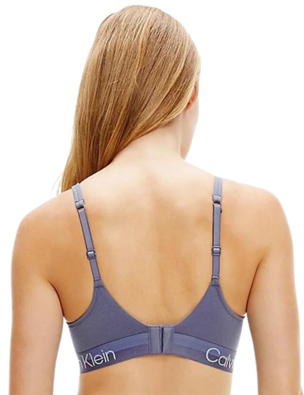 Calvin Klein Structure Cotton Lined Triangle Bra Bleached Denim