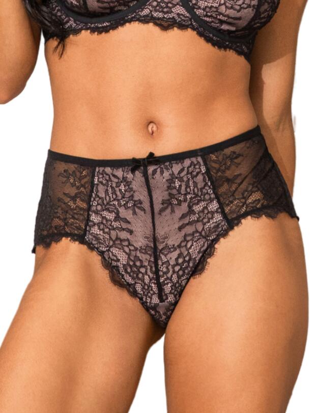 Pour Moi Dark Romance Brief Black/Pink