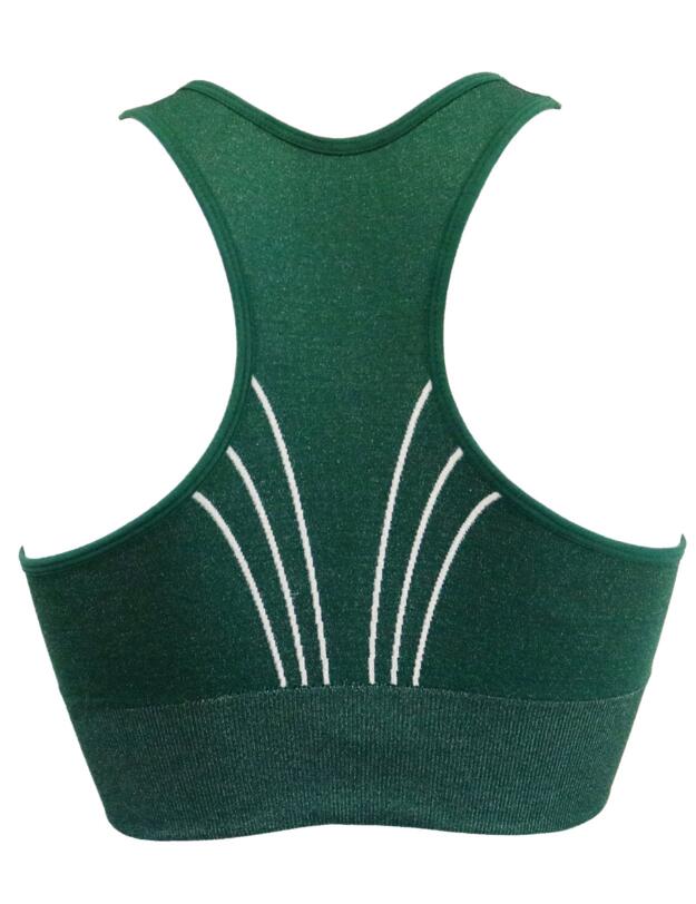 Pour Moi Energy Seamless Logo Crop Top Forest/White