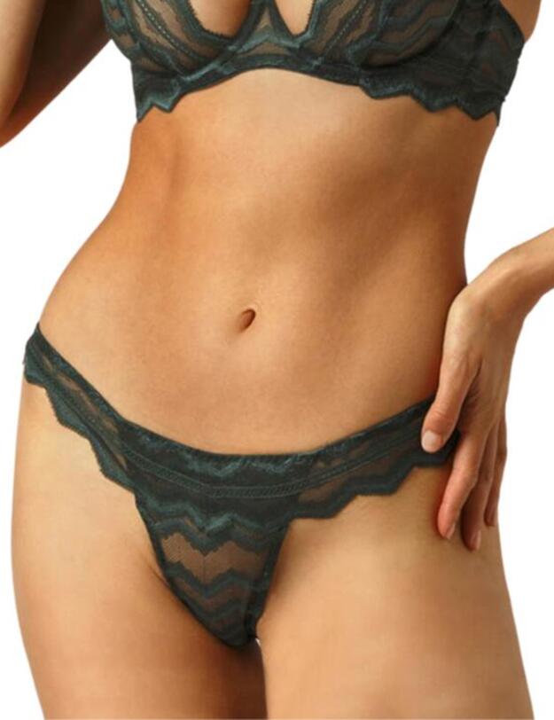 MAR-013-09 Muse By Coco De Mer Margot Brazilian Brief - MAR-013-09 Forest Green