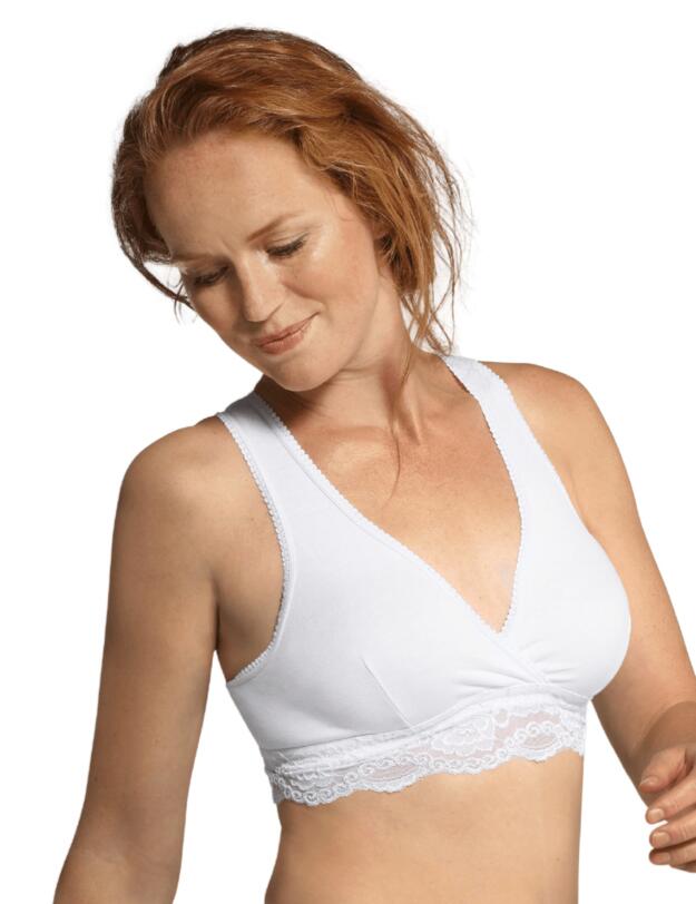 Carriwell Crossover Sleeping Nursing Bra White