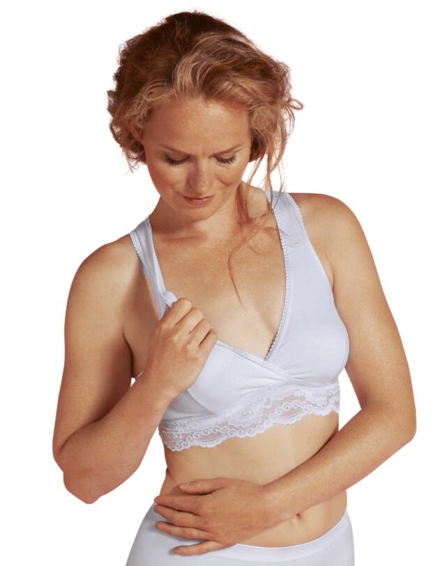 Carriwell Crossover Sleeping Nursing Bra White