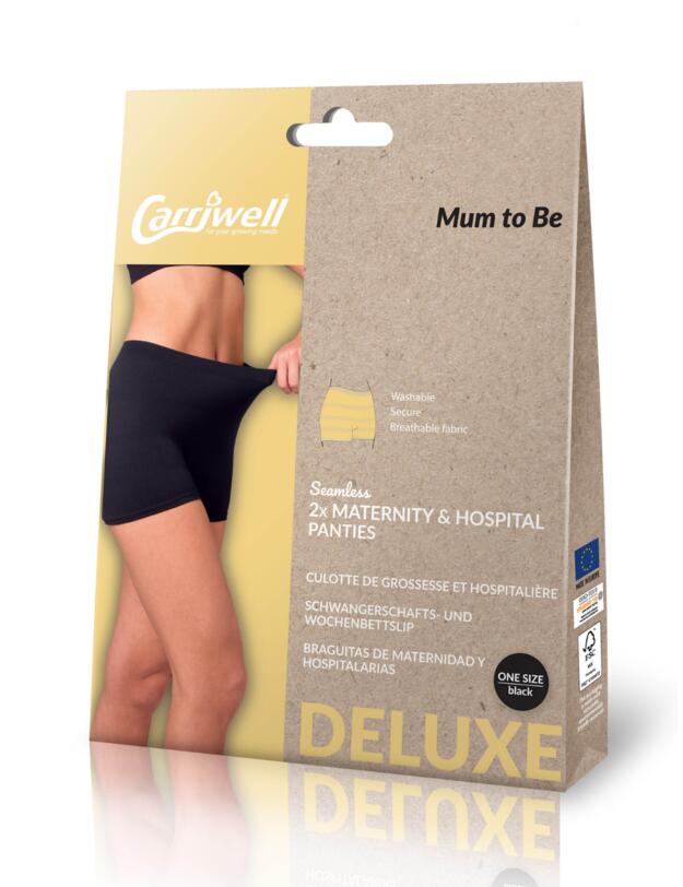 Carriwell Maternity & Hospital Panties 2 Pack Black