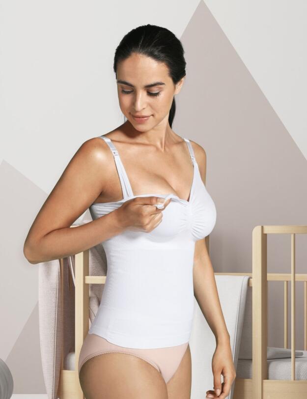 Carriwell Shaping Nursing Top White
