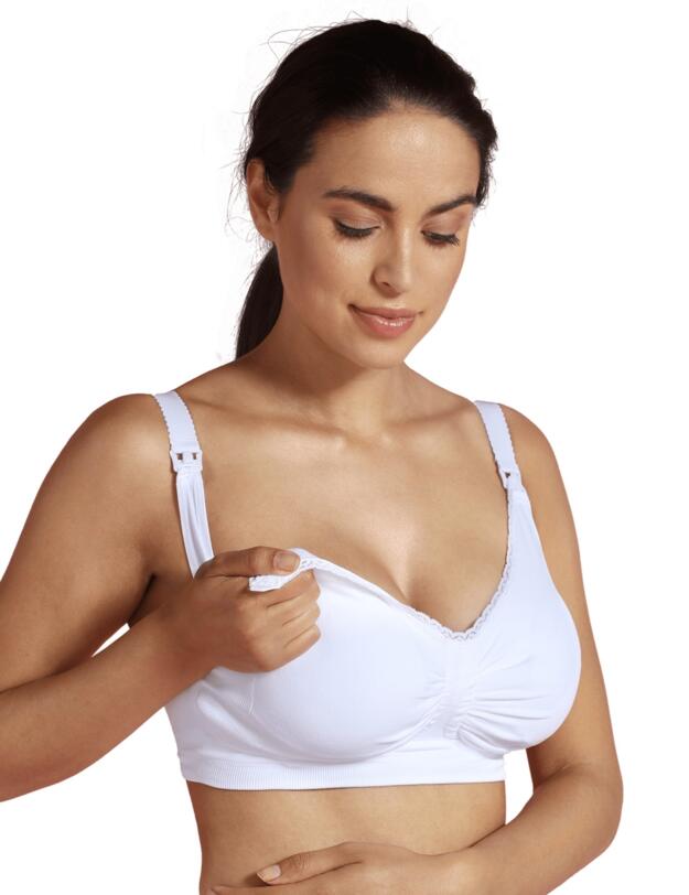 Carriwell Padded & Carri-Gel Nursing Bra  White