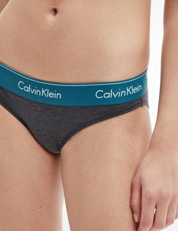 Calvin Klein Modern Cotton Brief Charcoal Heather-Topaz Gemstone