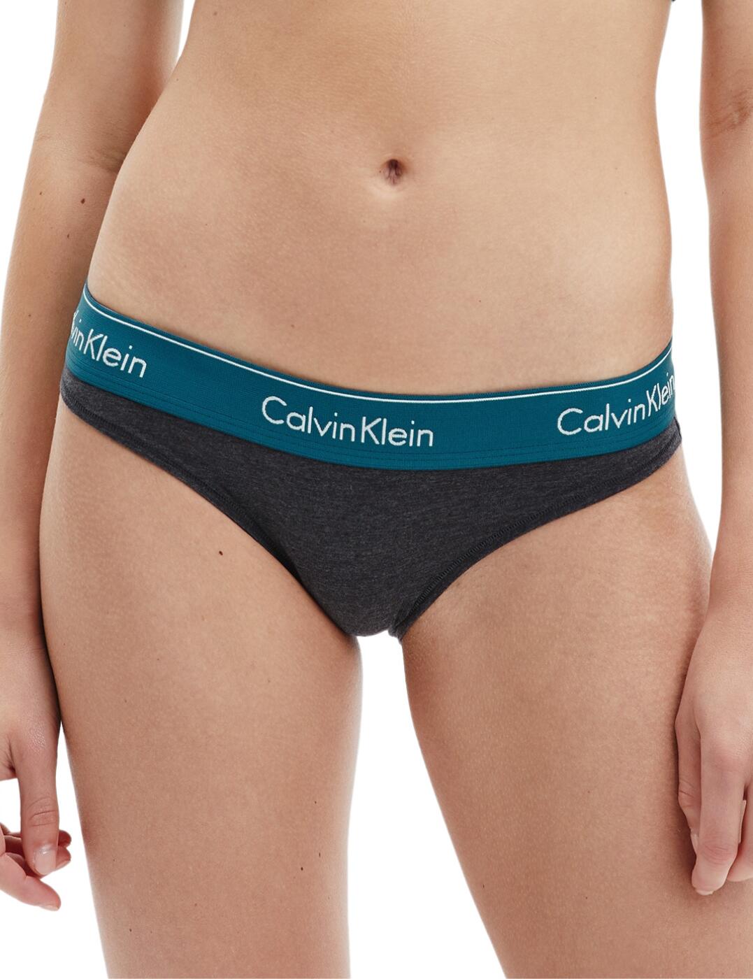 Calvin Klein Modern Cotton Brief Charcoal Heather-Topaz Gemstone