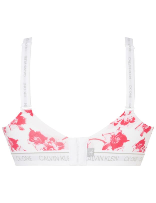 Calvin Klein CK One Cotton Plus Size Bralette Lilium Print-Strawberry Shake