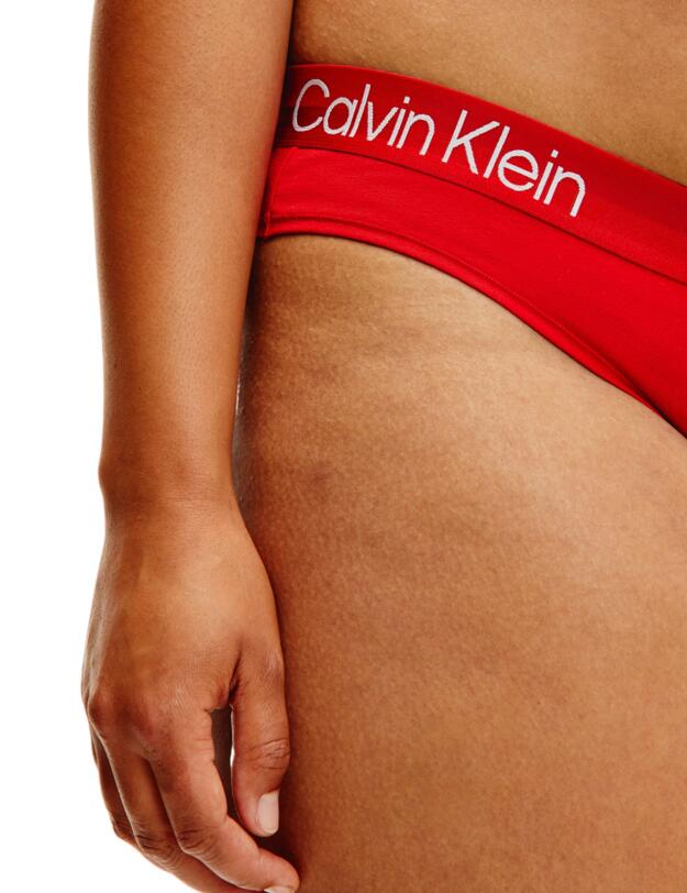  Calvin Klein Structure Cotton Bikini Plus Size Brief Rustic Red