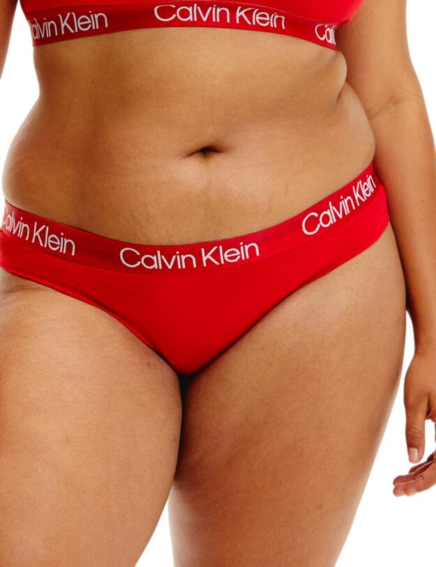  Calvin Klein Structure Cotton Bikini Plus Size Brief Rustic Red