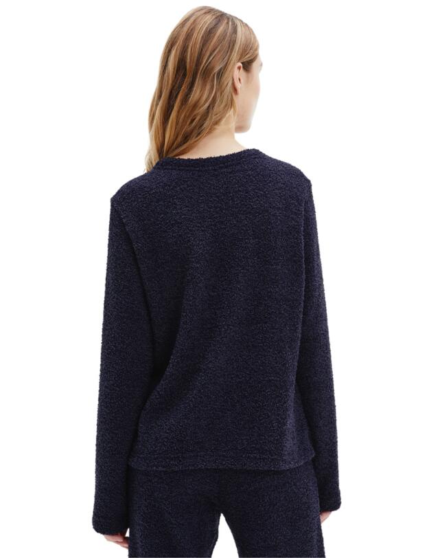 Calvin Klein CK One Plush Loungewear Crew Neck T-Shirt Blue Shadow