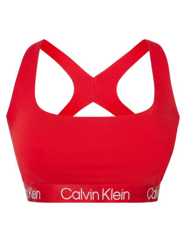 Calvin Klein Structure Cotton Unlined Bralette Rustic Red