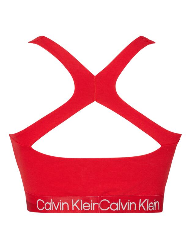 Calvin Klein Structure Cotton Unlined Bralette Rustic Red