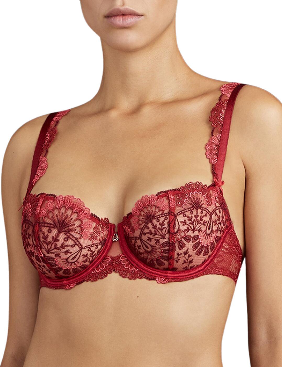  Aubade Art of Ink Half Cup Bra French Red