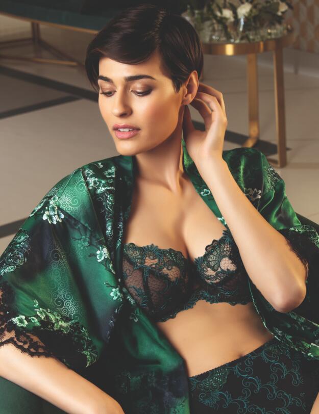 Lise Charmel Dressing Floral Kimono Dressing Aloe