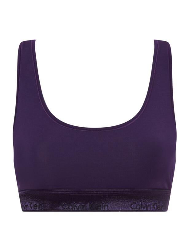 Calvin Klein Modern Cotton Metallic Bralette Bra Liberty Purple