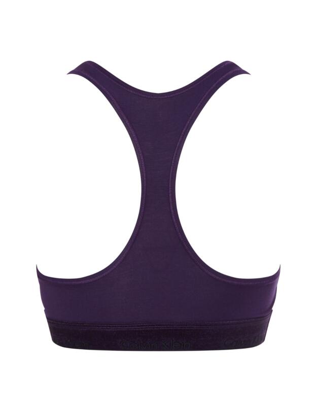 Calvin Klein Modern Cotton Metallic Bralette Bra Liberty Purple