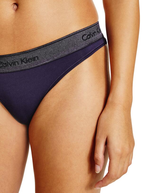 Calvin Klein Modern Cotton Metallic Thong Liberty Purple