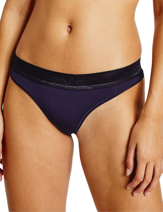 Calvin Klein Modern Cotton Metallic Thong Liberty Purple