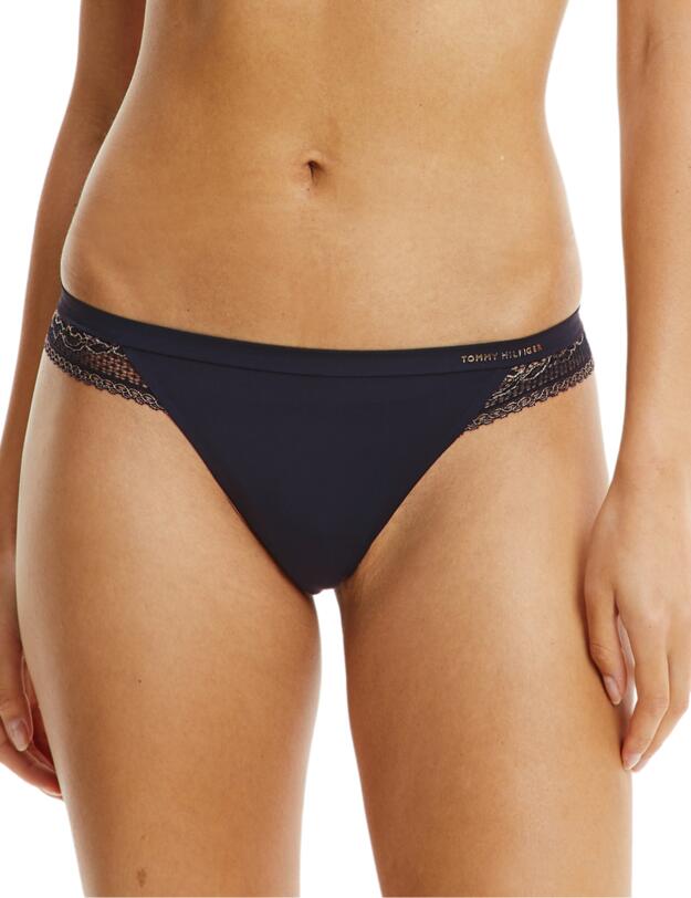 Tommy Hilfiger Lurex Lace Thong Dessert Sky 