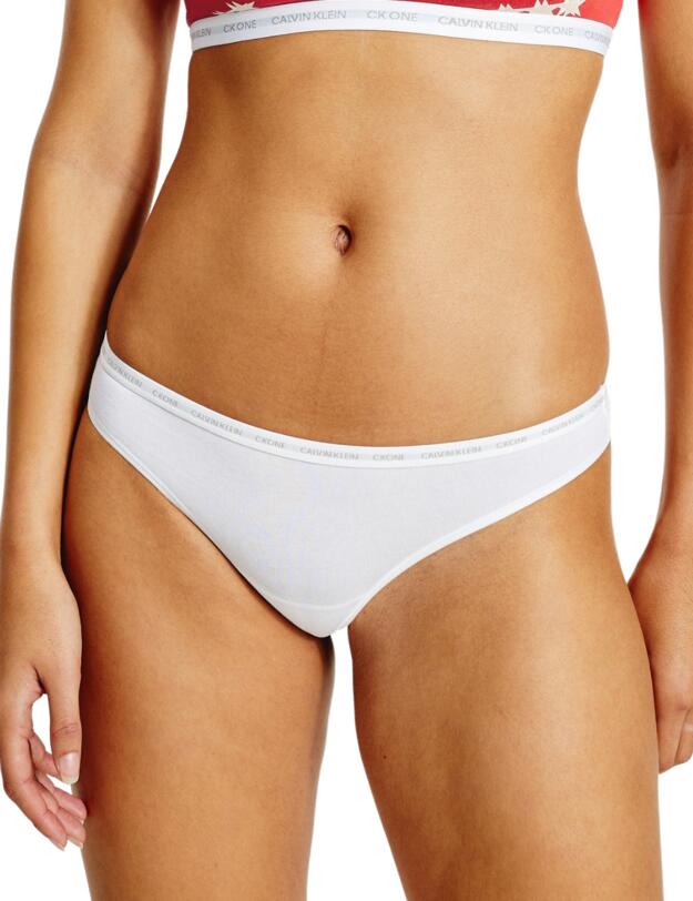 000QD3788E Calvin Klein CK One Cotton 2 Pack Thongs - 000QD3788E White/45 Star Print