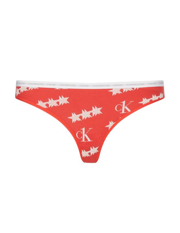 000QD3788E Calvin Klein CK One Cotton 2 Pack Thongs - 000QD3788E White/45 Star Print